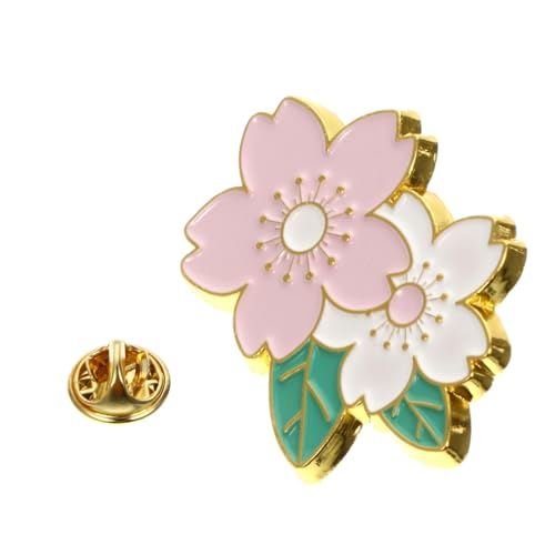 Healeved Delikate Kirschblüten brosche aus Legierung Feine Handarbeit Modische Anstecknadel für Kleidung Vielseitiges Accessoire für Pullover Mäntel Kleider und Taschen Japanischer Stil von Healeved