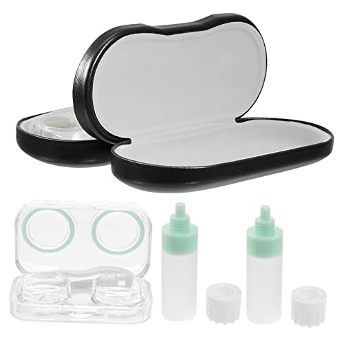 Healeved Doppellagiges Brillenetui Aus Pu Tragbarer Linsen-Organizer Box Für Mehrere Brillen Sicherer Brillenhalter Mit Pinzette von Healeved