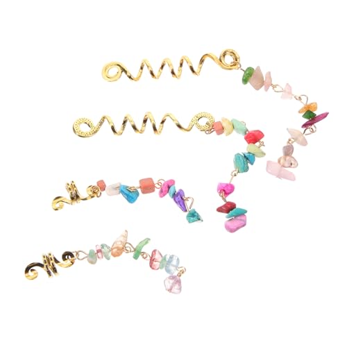 Healeved 4stücke Haar Schmuck Für Zöpfe Stabile Haarschmuck Charms Für Dreadlocks Piratenstil Mit Natürlichem Für Festivals Und Partys von Healeved