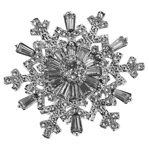 Healeved Drehbare Schneeflockenbrosche Damen Anstecknadel Modisches Kleidung Accessoire für Business und Freizeit Hochwertige Broschennadel für Jacken und Blusen von Healeved