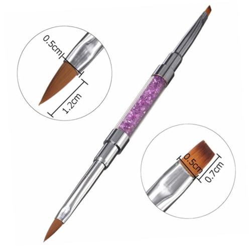 Healeved Dual Ended Nail Art Pinsel Für Gelnägel Multifunktionale Malpinsel Für Kreative Nageldesigns Für Profis Und Hobbyisten Farbe Kompakt Und Tragbar von Healeved