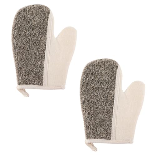 Healeved Dusch-peeling-handschuh Badetuch-set 2-teilig Körperpeeling-handschuhe Sanfte Badehandschuhe von Healeved
