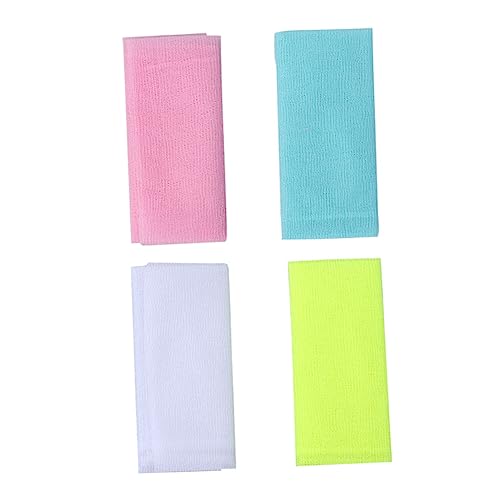 Healeved 4stücke Rückenpeeling-handtuch Waschutensil Für Dusche Schnelltrocknend Und Hautschonend Blutzirkulation Und Hautpflege Gemischte Farben von Healeved