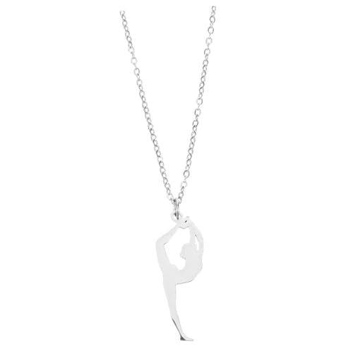 Healeved Edelstahl Anhänger Halskette Damen Herren Sport Schmuck Turnen Charm Kette Alltag Festival Accessoire von Healeved