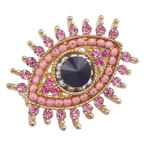 Healeved Edelstahlbrosche Damen Vintage Evil Eye Anstecknadel mit Strass Leichter Schalclip Schmuck für Party Business Geburtstag und Hochzeit Modisches Accessoire von Healeved