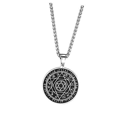 Healeved Einfaches Hip Hop Halskette mit Sechsstrahligem Stern Anhänger und für Täglichen Gebrauch von Healeved