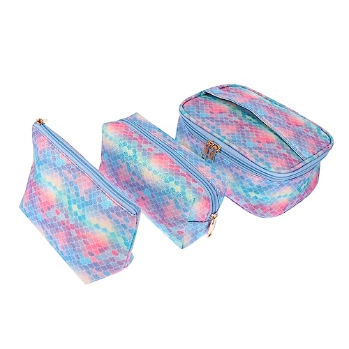 Healeved Einfaches Reißverschlussdesign 3-teiliges Pu-kulturbeutel-Set Kulturbeutel-Set Haar- Und Make-up-Organizer Für Reisen Und Den Täglichen Gebrauch von Healeved