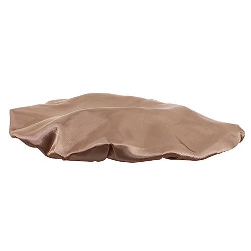 Healeved Einfarbige Nachtmütze Seide Schlafen Haarhaube Aus Seide Zum Schlafen Seidenhaube Schlafen Für Frauen Kappen Haarhaube Zum Schlafen Relaxer Kindermütze Band Kreativ Golden Satin von Healeved