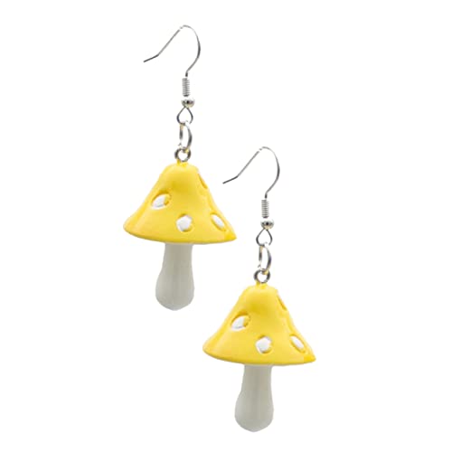 Healeved Einzigartige Pilz Ohrringe Damen Hängend Kreative Kunststoff Ohrringe Chic Modischer Schmuck Für Party Und Alltag von Healeved