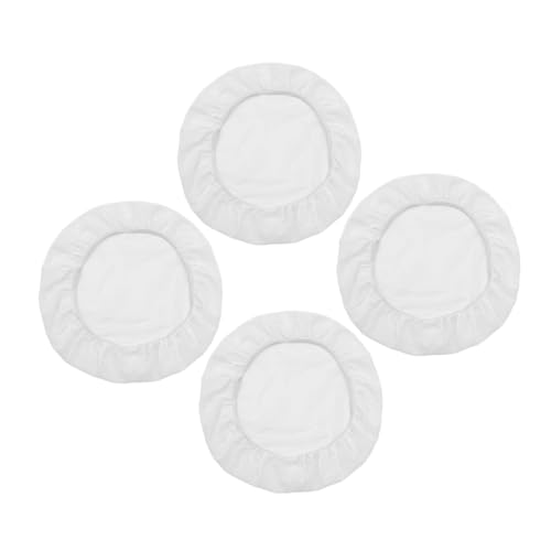 Healeved Elastische Haarnetzkappe Aus Netzstoff Für Mitarbeiter Im Lebensmittelservice Weiße Kochmütze Aus Baumwolle Gummiband 4er-pack von Healeved