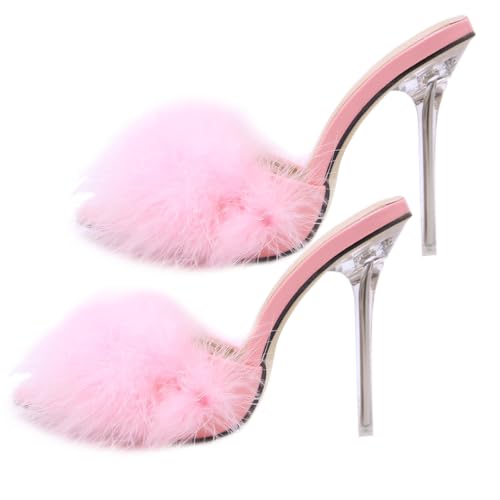 Healeved Elegante Damen Sommer Sandalen Spitze Zehen Hohe Absätze Leichte Outdoor Slippers Atmungsaktiv Modisch Bequem für Freizeit und Alltag von Healeved