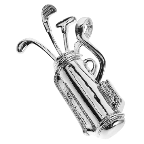 Healeved Elegante Golfbrosche mit Funkelnden Zirkoniasteinen Kupfer Golfklub anstecknadel für Damen und Herren Modisches Accessoire für Anzug Kleid und Pullover Vielseitiger Lapel Pin für von Healeved