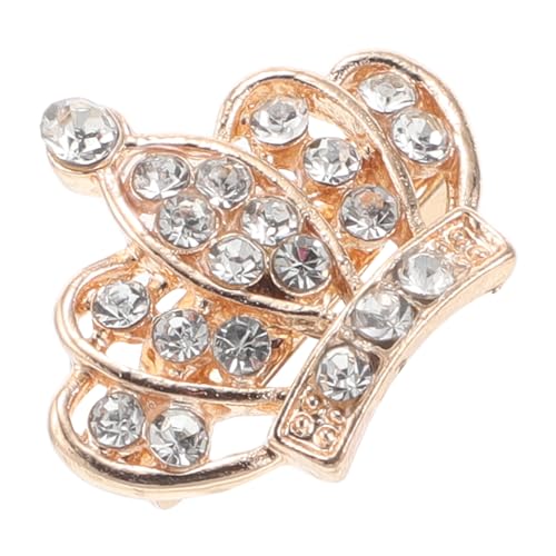 Healeved Elegante Krone Brosche Damen mit Strassbesetzten Zinklegierung Vielseitige Anstecknadel für Hochzeit Schal und Kleidung Glänzende Schmucknadel für Festliche Dekoration und von Healeved