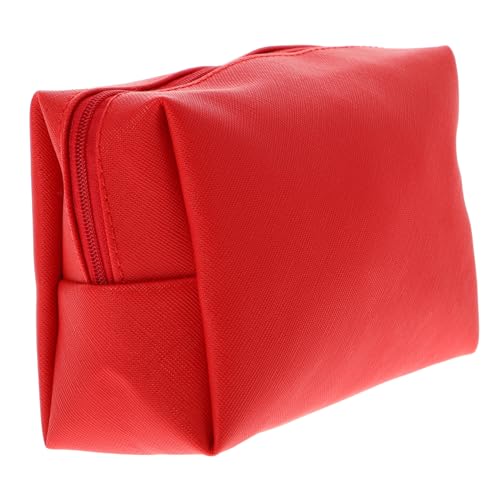 Healeved Portable Rote Kosmetiktasche Mit Glitzerdesign Stilvolle Make-up Aufbewahrung Für Reisen Toilettenartikel Und Kosmetikprodukte Für Damen Und Mädchen von Healeved