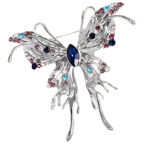 Healeved Elegante Schmetterling Brosche mit Funkelnden Strasssteinen Vielseitiger Anstecker für Hüte Schals und Kleidung Stilvolles Accessoire für Damen und Besondere Anlässe von Healeved