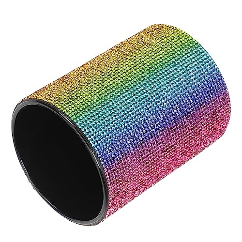 Healeved Eleganter Make-up-pinselbehälter Aus Kunststoff Mit Strasssteinen Bleistifthalter Für Büro Schreibtisch-zubehör Schreibwaren-organizer Desktop- von Healeved