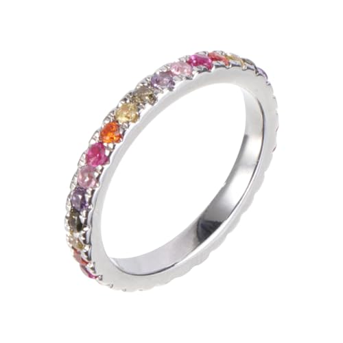 Healeved Eleganter Weißgold Couple Ring mit Zirkonia Stilvoller Partnerring für Damen und Herren Langlebiger Leichter Schmuck für Verlobung Freundschaft und Romantisches Versprechen von Healeved