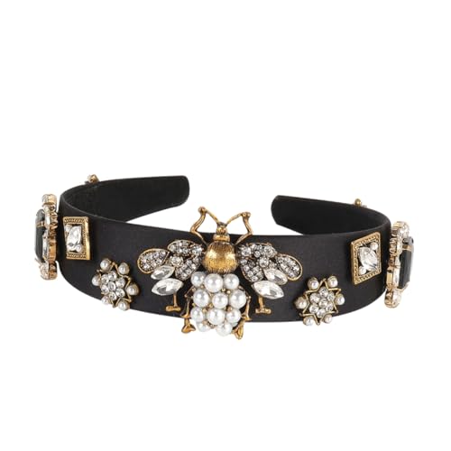 Healeved Elegantes Stirnband Breites Kristall-stirnband Mit Juwelen Besetztes Haarband Für Frauen Für Abschlussbälle Und Hochzeiten von Healeved