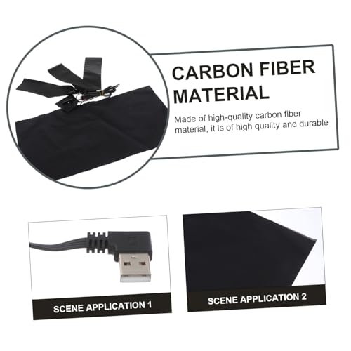 Healeved Elektrische Heizmatte USB mit Einstellbarer Temperatur Langlebiger Kohlefaser heizpad für Kleidung Jacken und Handschuhe Energiesparend Schnell Erwärmend Umweltfreundlich von Healeved