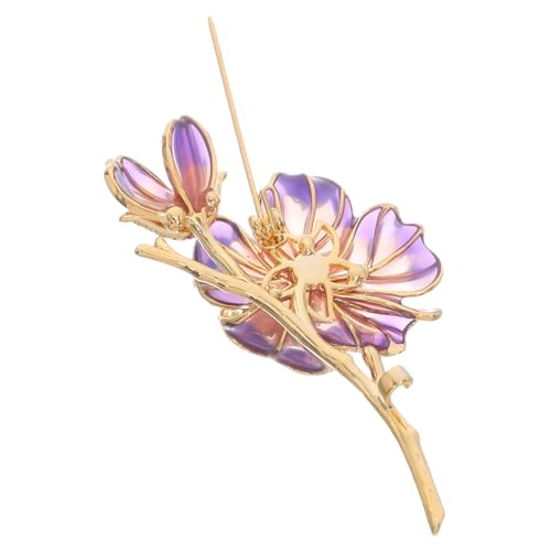Healeved Enamel Flower Brooch Begonia Pin mit Chinesischem Stil Langlebig und Farbbeständig Vielseitig für Jacken Kleider und Anlässe Elegantes Schmuckaccessoire für Damen in Violett von Healeved