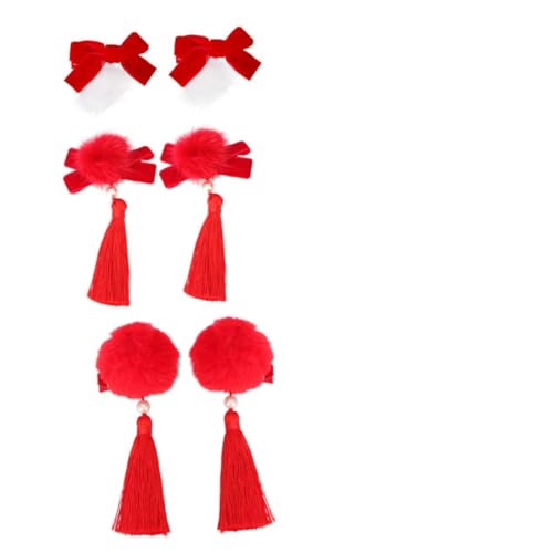 Healeved 3paare Retro Haarclips Mit Quasten Süße Headdresses Für Mädchen Für Neujahr Geburtstagsfeiern Und Fotografie Leuchtende Farben Und Design von Healeved