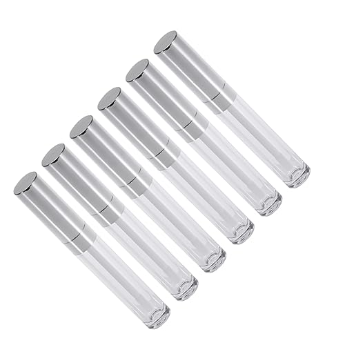 Healeved 6stücke Leere Kosmetik Lippenbalsam Behälter Mit Stäbchen Gloss Lip Wand Flaschen Silber von Healeved
