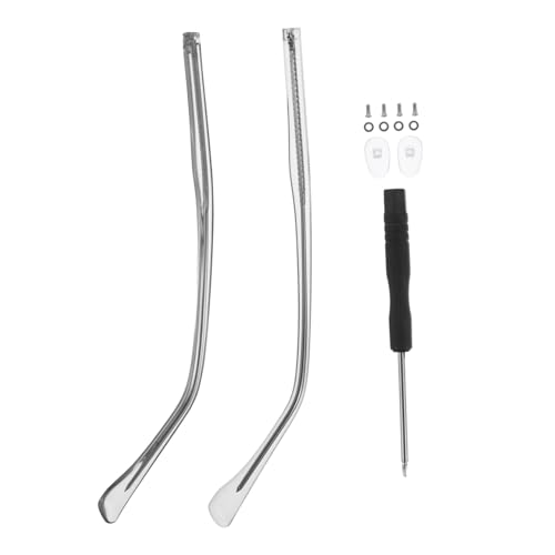 Healeved Ersatzbügel Metall Brillenbügel Transparent Brillenarm Ersatz Brillenbügel Metallgläser Beine Zubehör für Sonnenbrillen und Brillen von Healeved