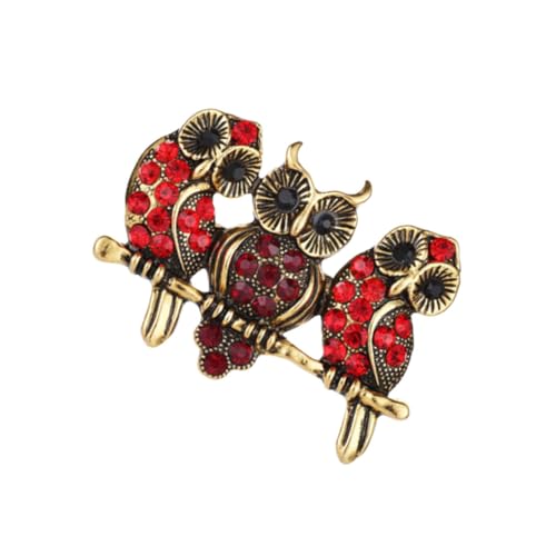 Healeved Eulenbrosche aus Robustem Legierungsmetall Modischer Tier Anstecker für Damen zur Dekoration von Kleidung Taschen Schals Stilvolles für Frauen zu Besonderen Anlässen von Healeved