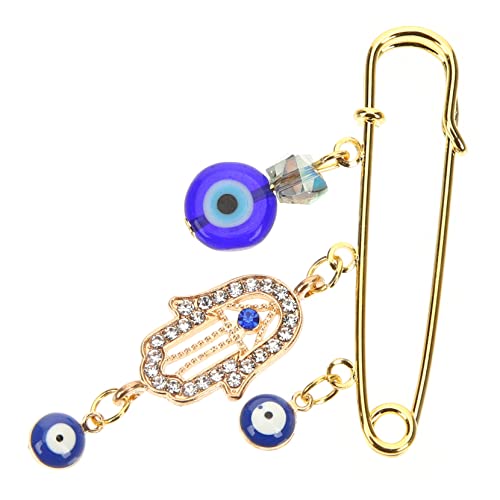Healeved Evil Eye Brosche Pin mit Anhänger Anstecknadel für Damen und Herren Dekorative Schal und Cardigan Brosche Vielseitig für Kleidung Taschen Hüte Alltag und Besondere Anlässe von Healeved