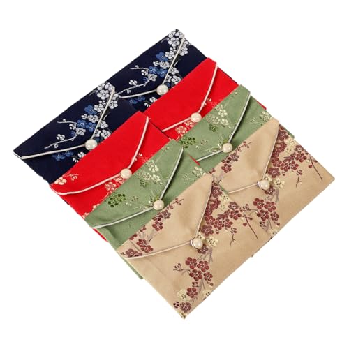 Healeved Handbestickte Schmuckbeutel Aus Seidenbrokat Geldbörsen für Mädchen Ohrringe-Organizer von Healeved