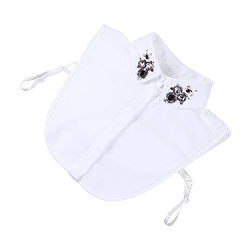 Healeved Fake Damen Abnehmbarer Halbkollerkrause Modisches Accessoire für Shirts Viskose Material für Eleganten Look für Vielseitige Outfits von Healeved