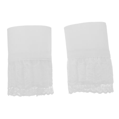Healeved Falscher Spitzenärmel Damen Abnehmbarer Spitzen Blusenärmel Weiß Eleganter Fake Cuff Ärmel Schmuck für Kleider Pullover Shirts Kragen von Healeved
