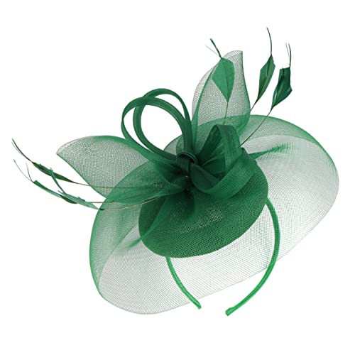 Healeved Fascinator Hut Für Damen Teeparty Stirnband Hochzeit Kopfbedeckung Mit Kunstfederdesign Für Bankette Jubiläen Partys von Healeved
