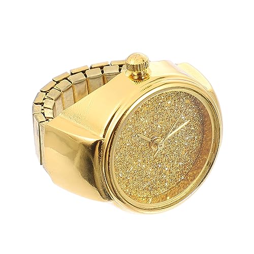 Healeved Fingerring Uhr Für Damen Herren Elegantes Design Goldene Ringuhr Präzise Zeitanzeige Für Geburtstage Weihnachten von Healeved