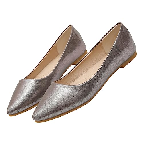 Healeved Flache Damen Schuhe mit Rutschfester TPR Sohle Spitze Freizeit Slipper Atmungsaktiv und Leicht Geeignet für Alltag Mutter und Kollegen Stylisch und Langlebig von Healeved
