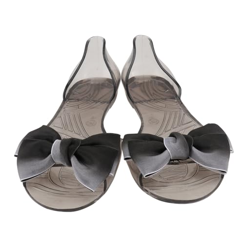 Healeved Flache Damen Sommer Sandalen mit Bowknot Design Atmungsaktive Rutschfeste Fisch Sandalen in Farbverlauf Schwarz Bequeme Vielseitige Sommerschuhe für Strand und Alltag Healeved Flache Damen Sommer Sandalen mit Bowknot Design Atmungsaktive Rutschfeste Fisch Sandalen in Farbverlauf Schwarz Bequeme Vielseitige Sommerschuhe für Strand und Alltag von Healeved