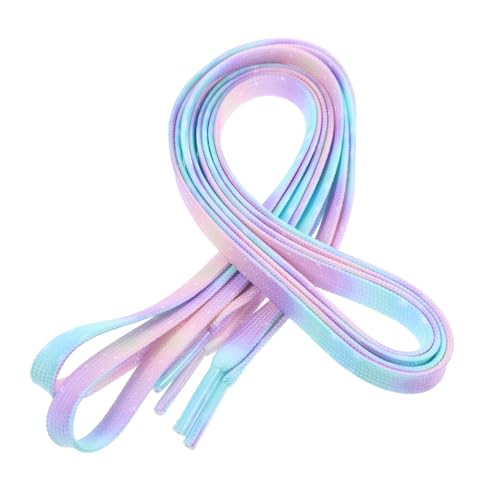 Healeved Flache Schnürsenkel Batikmuster Tie Dye Ersatzsenkel für Sneaker Canvas Schuhe Reißfest Langlebig Modisches Schuhzubehör für Herren Damen Freizeit und Alltag von Healeved