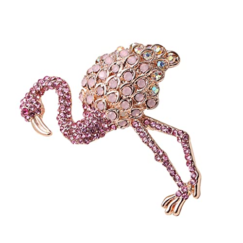 Healeved Flamingo Brosche Anstecknadel Legierung für Damen Elegantes Clip Accessoire für Kleidung Taschen Hüte und für Partys und Feierliche Anlässe von Healeved