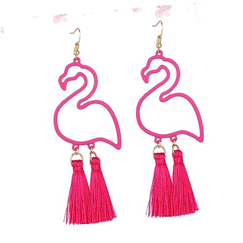 Healeved Flamingo Design Ohrringe Eardrop Casual Schmuck Damen Party Accessoire Roséfarben Kreative Langlebige Ohrhänger Modisch Attraktiv Geschenkidee für Frauen und Mädchen von Healeved