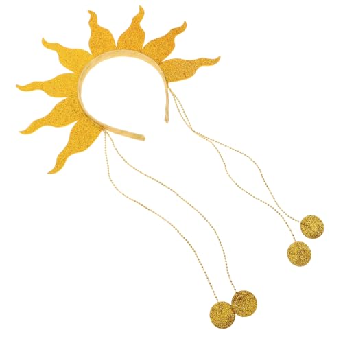 Healeved Flammendes Party Haarreif mit Perlenkette Leichtes Robustes Flammen-design für Halloween Karneval Festivals Unisex Kopfschmuck für Erwachsene Auffälliges Schimmerndes Accessoire von Healeved