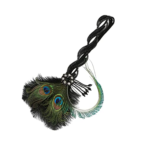 Healeved Flapper Stirnband mit Schwarzen und Weißen Federn und Tasseln Vintage Haarschmuck für Tanzpartys und Festliche Anlässe Bequemes Langlebiges Accessoire für Damen von Healeved