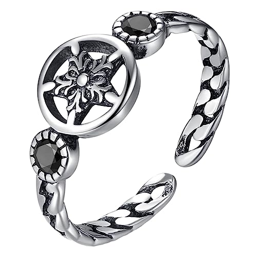 Healeved Fünfzackiger Stern Hohlring Ringe Für Mädchen Der Ring Frauenring Niedliche Ringe Mädchenringe Niedlicher Schmuck Für Teenager Mädchen Fünfzackiger Stern Modellierring Sternring von Healeved