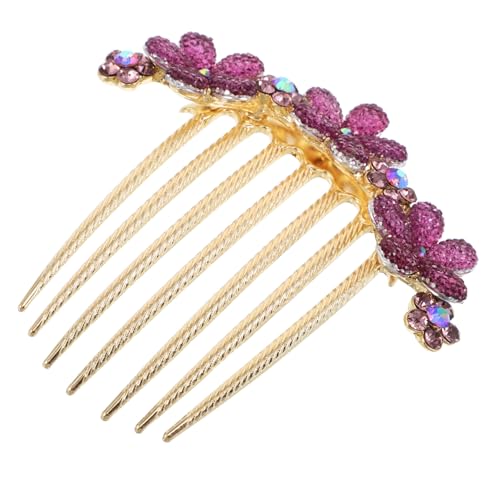 Healeved Funkelnde Haarkämme Französische Seitenkämme Legierung Gedreht Dekorative Clips Brautjungfern Haarteil Für Frauen Braut Hochzeitsschleier Zähne von Healeved