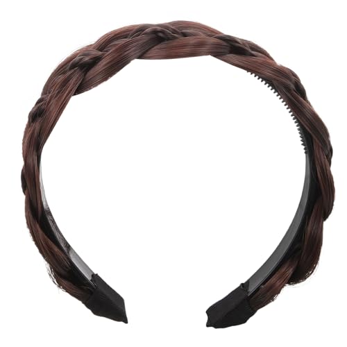 Healeved Geflochtenes Haarband Für Damen Rutschfestes Headband Aus Hitzebeständigem Material Für Makeup Sport Und Alltag Braunes Haaraccessoire Für Perfekten Halt Und Stylisches von Healeved