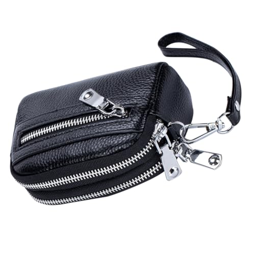 Healeved Geldbörse Damen Doppelter Reißverschluss Münzfach Kleingeldbörse Kompakt Leicht Cash Storage Pouch Identification Card Bag für Alltag Reise Party Einkauf von Healeved