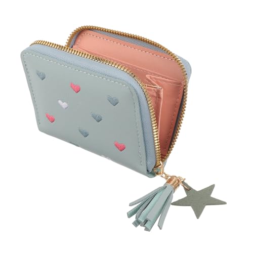 Healeved Geldklammer Aus Kunstleder Für Kleine Tragbare Damen Geldbörsen Wechselgeld Handtasche Mini Geldbörse Reise Geldbörse Süße Geldbörse Kompakte Geldbörse Himmelblaues Pu von Healeved