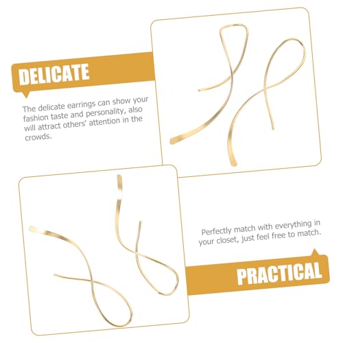 Healeved Geometrische Ohrhänger Damen Unregelmäßige Line Ohrringe Leicht und Bruchsicher für Party Alltag und Geburtstag Wellenförmiges Design Ohrpendants von Healeved