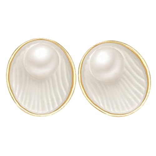 Healeved Geometrische Ohrstecker Damen Ohrschmuck mit Kunstperle Inlay Elegant Modisch Für Teen Alltag und von Healeved