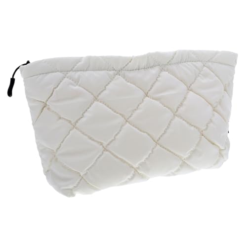 Healeved Gesteppte Kosmetiktasche mit Besticktem Design Robuste Polyesterhülle Geräumiger Reise-Make-up-Organizer für Damen Langlebige Prägung Praktischer Kulturbeutel für Alltag und Reisen von Healeved