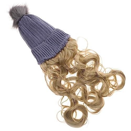 Healeved Damen Wintermütze Mit Haarverlängerung Realistische Perücke Beanie Für Kalte Tage Atmungsaktiv Und Dehnbar Frisur Im Handumdrehen Für Mode Und Komfort von Healeved